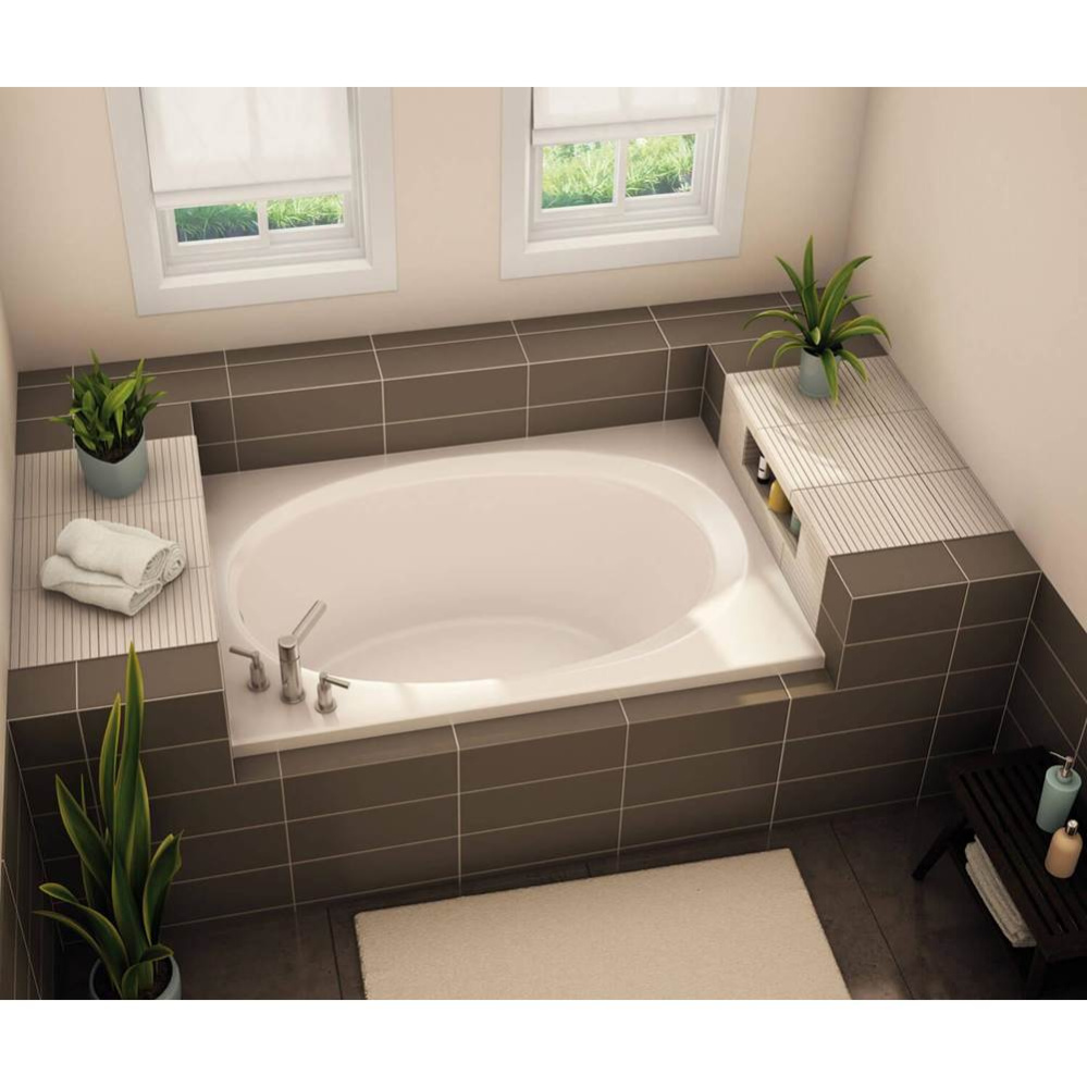 OVF-4260 AcrylX Drop-in Left-Hand Drain Homestead Bath in White