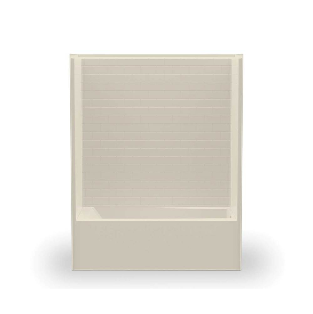 6030STTM AFR  AcrylX Alcove Left-Hand Drain One-Piece Tub Shower in Bone