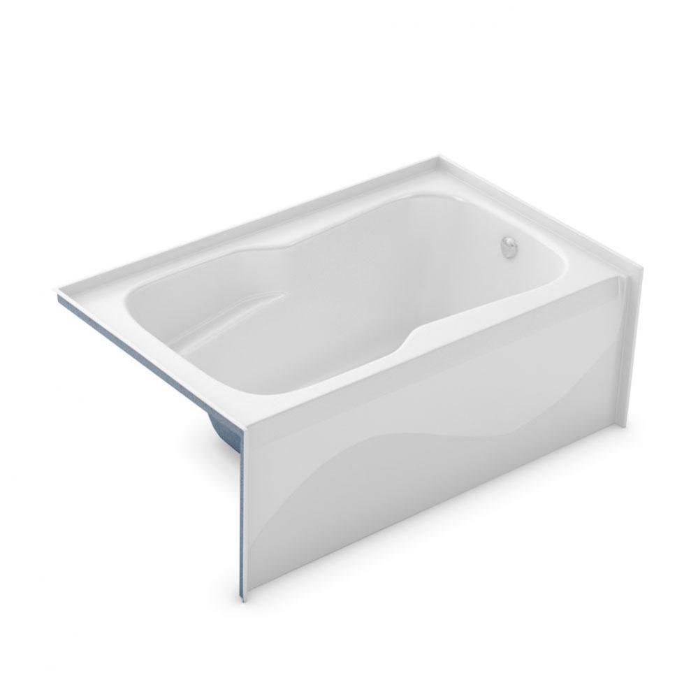SBA-3660 60 in. x 36.5 in. Rectangular Alcove Bathtub with Left Drain in White