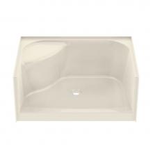 Aker 142033-000-004-585 - SPS 3448 AFR AcrylX Alcove Center Drain Shower Base in Bone