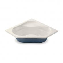 Aker 141118-058-007-050 - CT-6060 AcrylX Corner Center Drain Homestead Bath in Biscuit