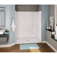 Aker 141301-000-002-000 - OPS-6034G AcrylX Alcove Center Drain One-Piece Shower in White