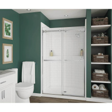 Aker 141391-000-002-000 - 14834STT AcrylX Alcove Center Drain One-Piece Shower in White