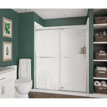 Aker 141570-000-002-002 - 16034STTSM AFR AcrylX Alcove Right-Hand Drain One-Piece Shower in White