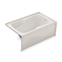 Aker 141080-AFR/L-058-007 - SBA-3660 60 in. x 36.5 in. Rectangular Alcove Bathtub with Left Drain in Biscuit