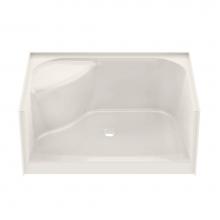 Aker 142033-000-007-585 - SPS 3448 AFR AcrylX Alcove Center Drain Shower Base in Biscuit