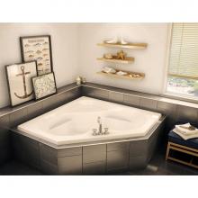 Aker 141118-058-004 - CT-6060 59 in. x 59 in. Corner Corner Bathtub with Center Drain in Bone