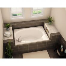 Aker 141112-058-002 - OV-4260 60 in. x 42 in. Oval Drop-in Bathtub with End Drain in White