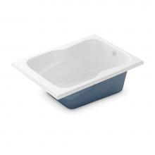 Aker 141101-058-004 - SB-3660 60 in. x 36 in. Rectangular Drop-in Bathtub with End Drain in Bone