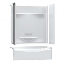 Aker 142013-R-058-007 - KDTS 3260 AFR 59.75 in. x 32 in. x 81.75 in. 4-piece Whirlpool/Homestead Tub Shower with Right Dra