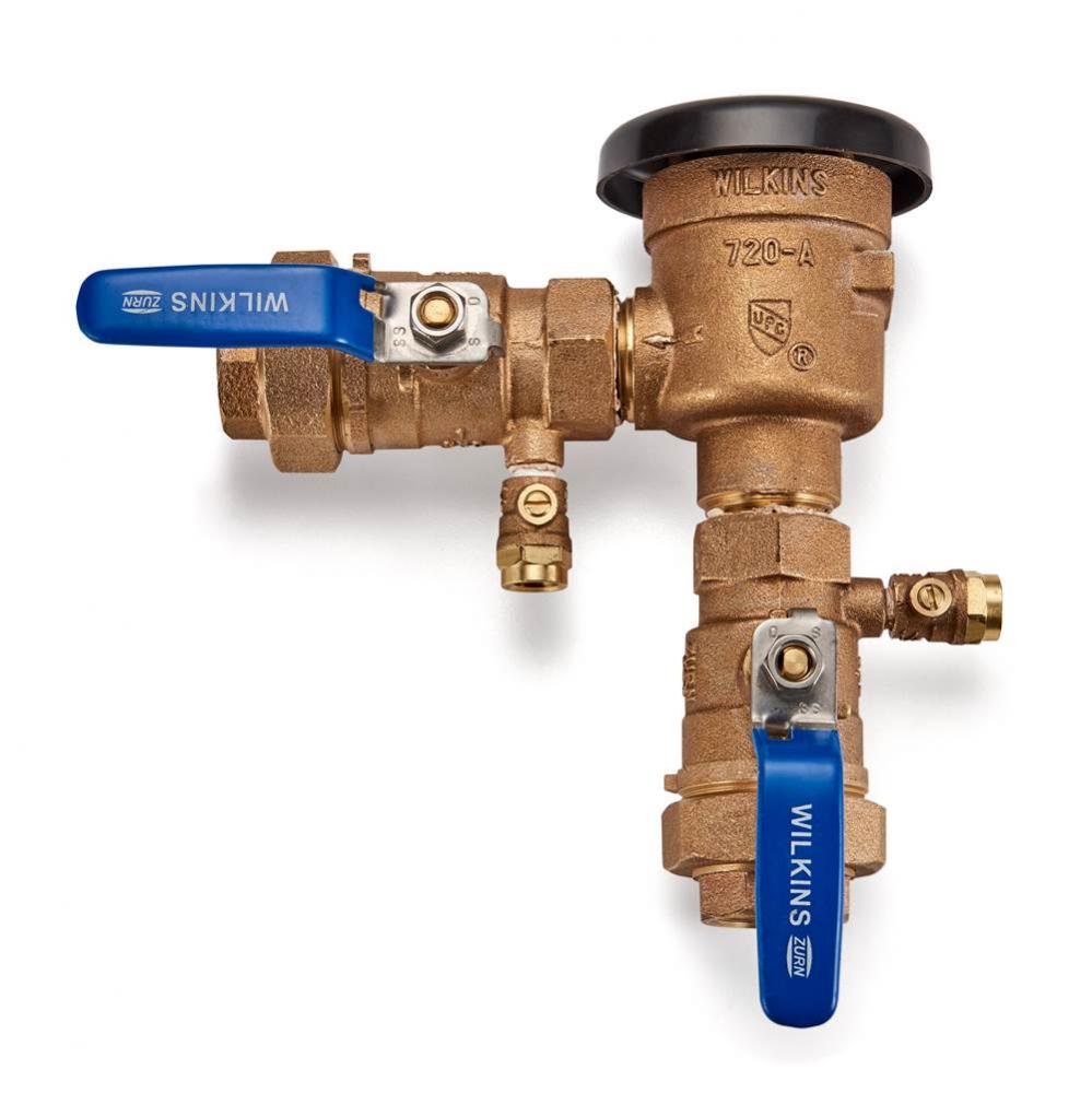 Pressure Vacuum Breaker, FNPT x FNPT, Union Ball Valves