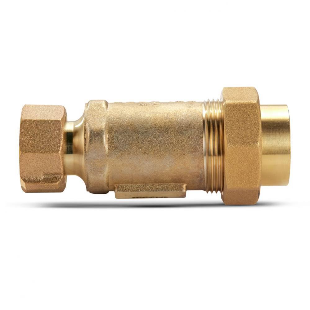 Dual Check Valve, Lead-Free, Union Female Meter x Union FNPT