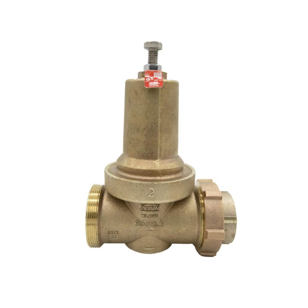 1-1/4'' 500XL3 PRV 25-75 PSI Single Union Fem x Fem NPT Tap for gauge Lead Free