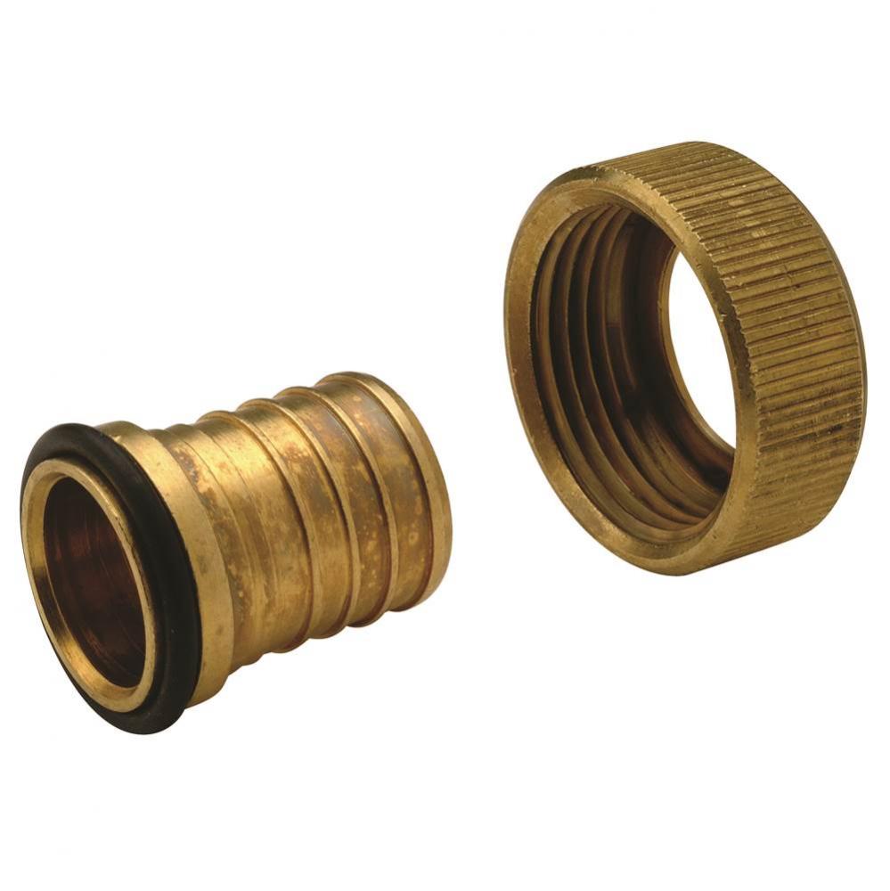 XL Brass Adapter - 1'' Swivel x 3/4'' Barb