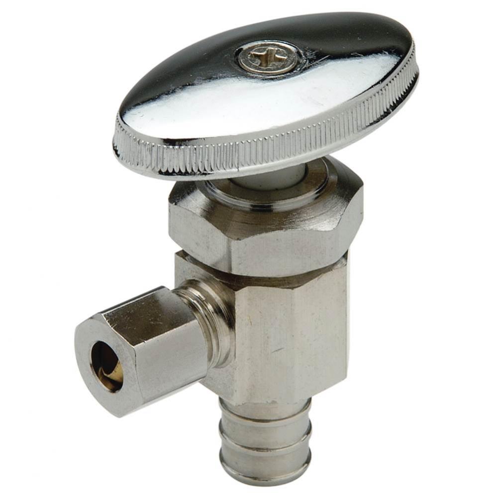 XL Brass Barbed Stop - 1/2'' Barb x 1/4'' OD Compression Angle Stop