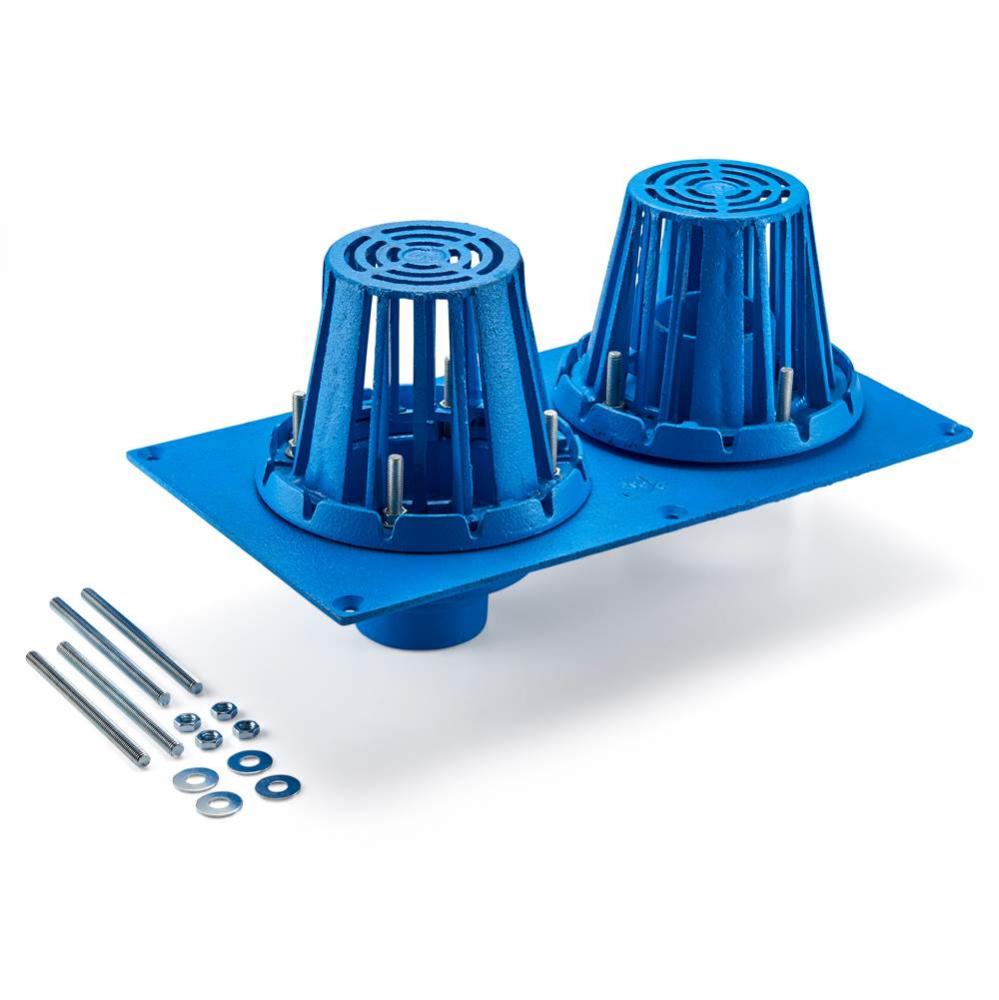 RD2130 2'' NH C.I. Iron Combo Roof Drain and Overflow