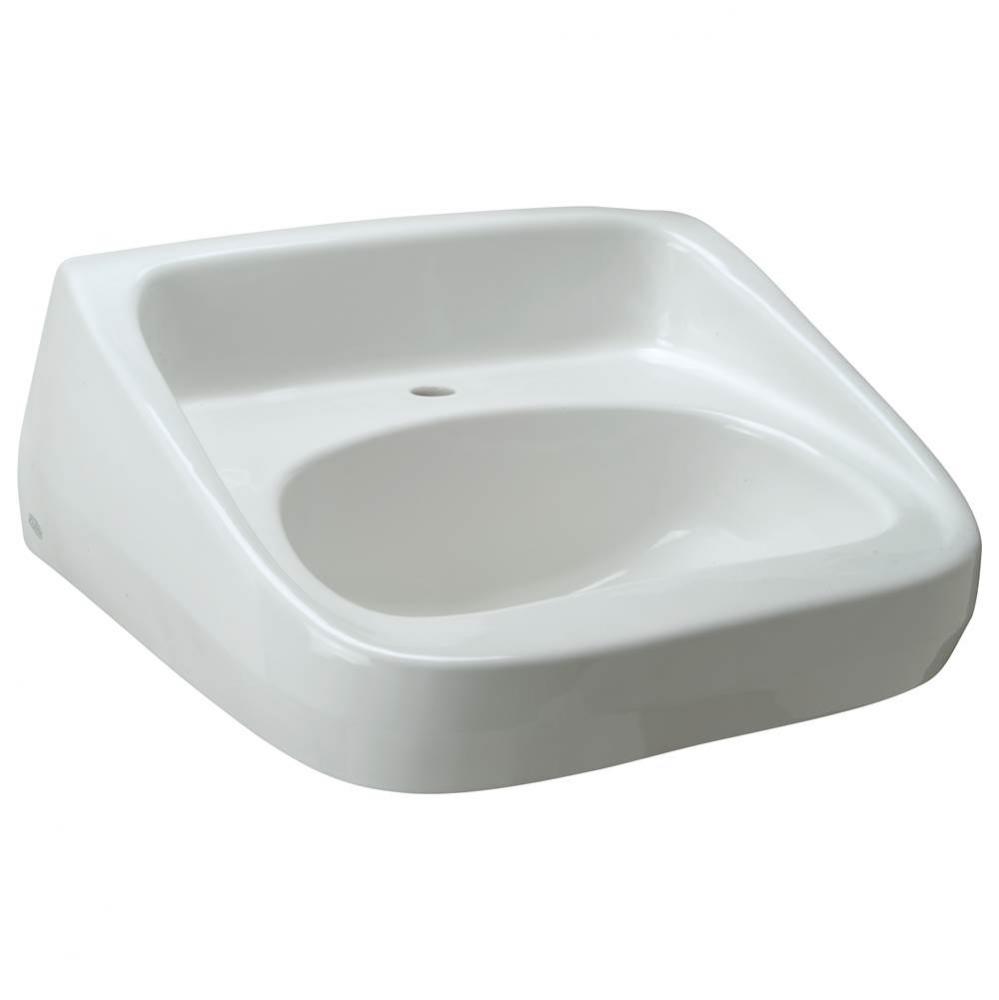 (k) HIGH BACK, STANDARD ARM LAV,  SINGLE HOLE, 20x18