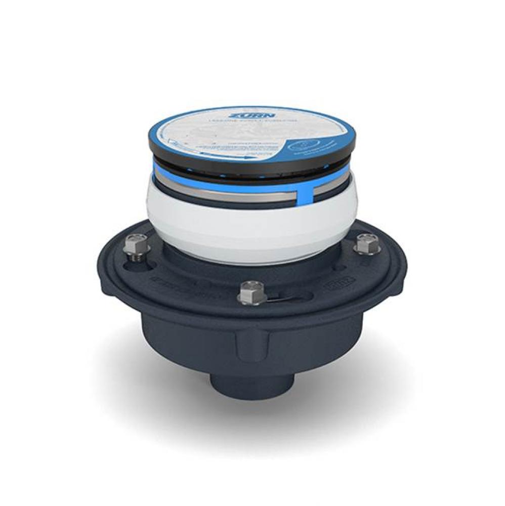 EZ1 8'' Rd Nickel Bronze Top w/  3''x4'' PVC Solvent Weld Outlet