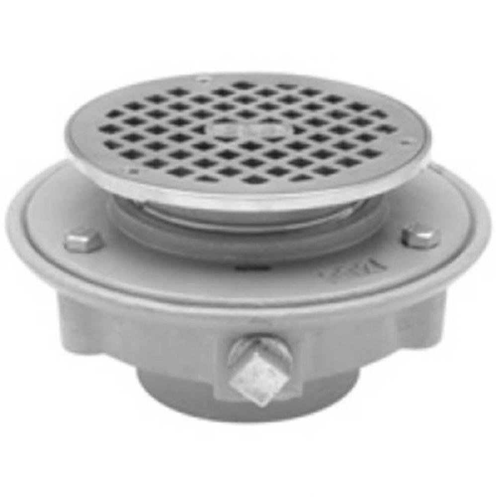 FD2321 4'' NO-HUB ADJUSTABLE FD W/ 6'' SQUARE TOP
