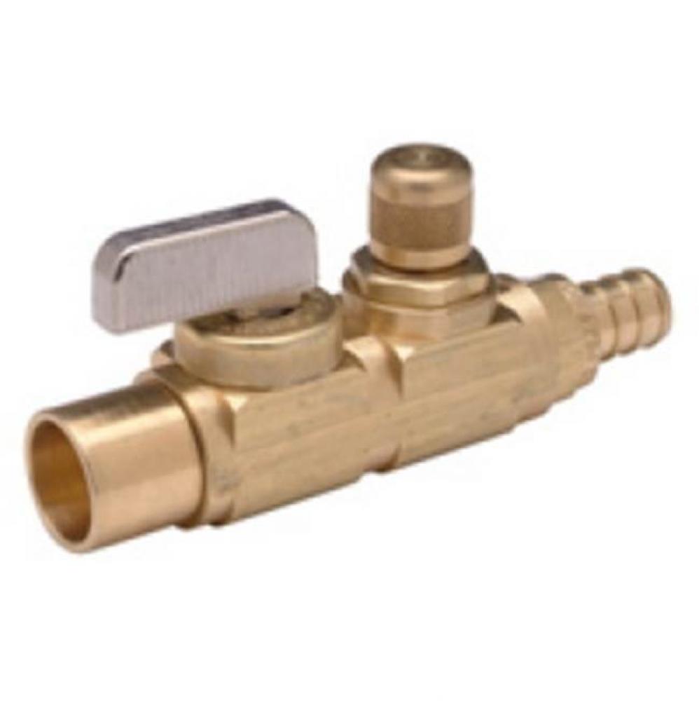 Copper Manifold Memory Balancing Valve - 3/4'' Sweat x 3/4'' Qick/Sert 1 Crimp