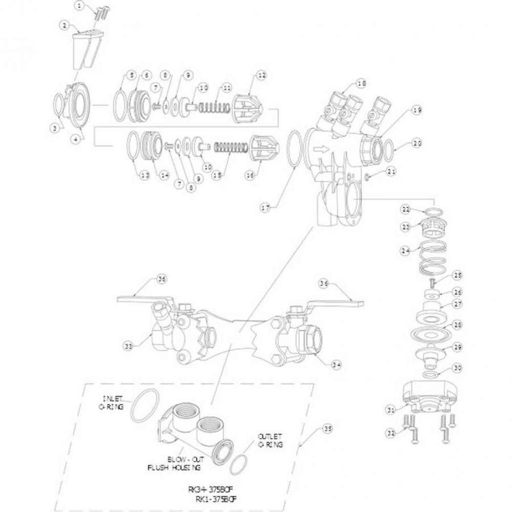 3/4'' 375ST INLET BALL VLV & O-RING