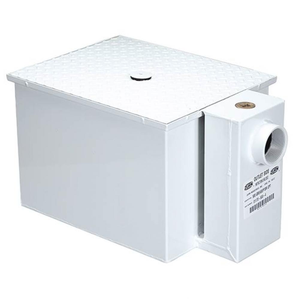 ARC Fabricated Steel 25-GPM Greasetrap w/ 3'' Threaded Connections-12'' Extens