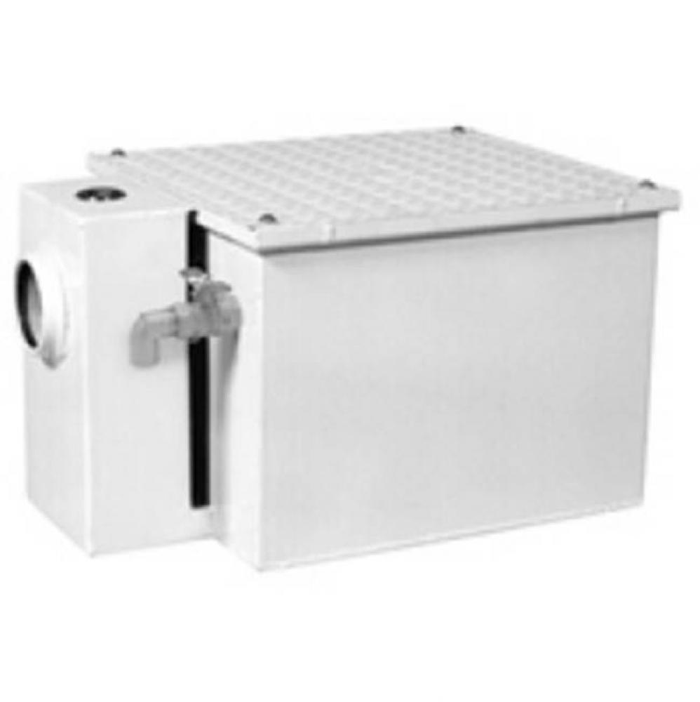 ARC Fabricated Steel 25-GPM Ejecto-Matic Greasetrap w/ 3'' Threaded Connections