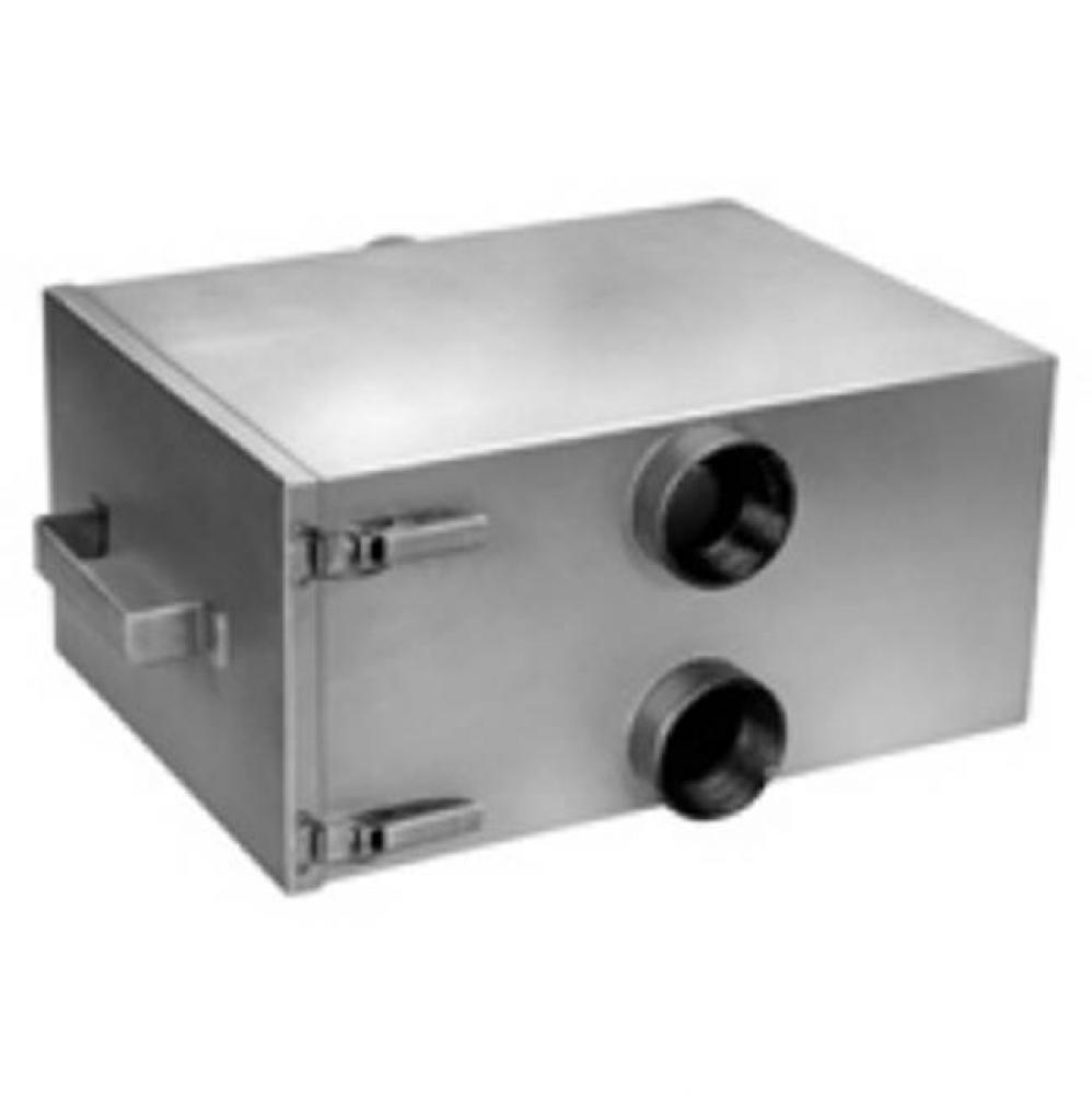 (k) Stainless Steel Side Access Solids Interceptor w/ 2'' Threaded Connections