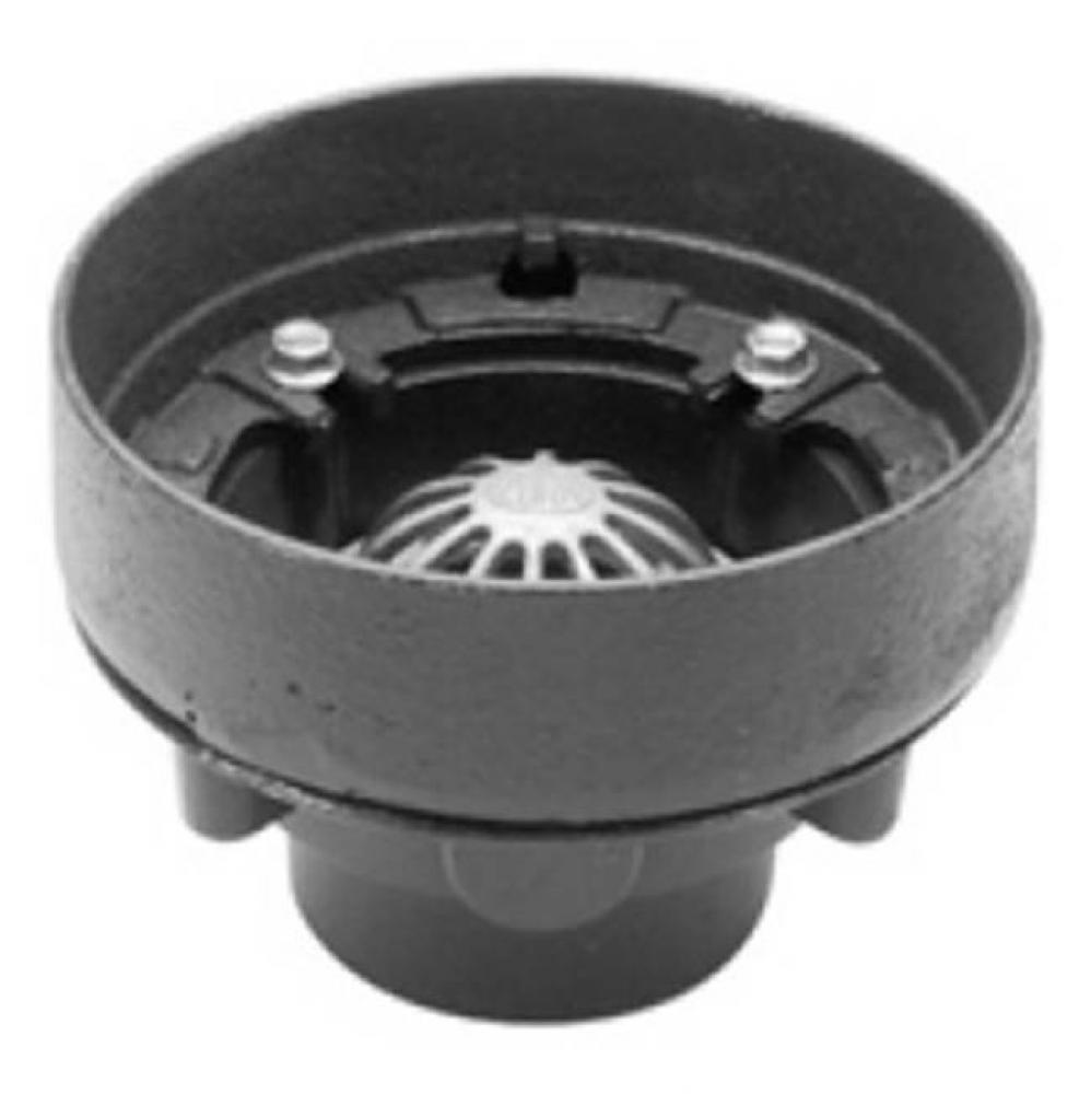 8-1/2'' Dia Deck Receptor Drain w/ Aluminum Dome