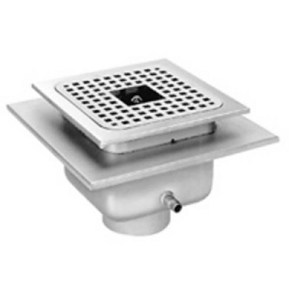 12''Sq X 8'' Type 304 SS Can Wash Sink w/ Full Grate-Control Box