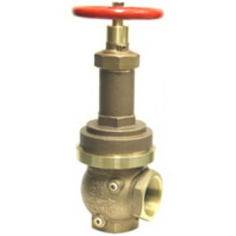Fire Hose Valve, FNPT x FNPT, In-Line, Chrome
