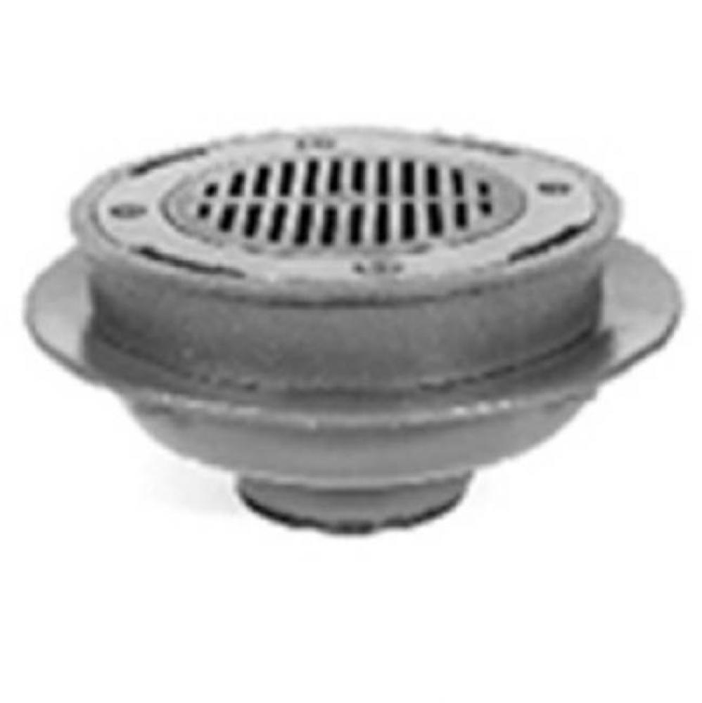 12'' Dia Medium Duty Drain-Galvanized w/ Sur-Set Bucket