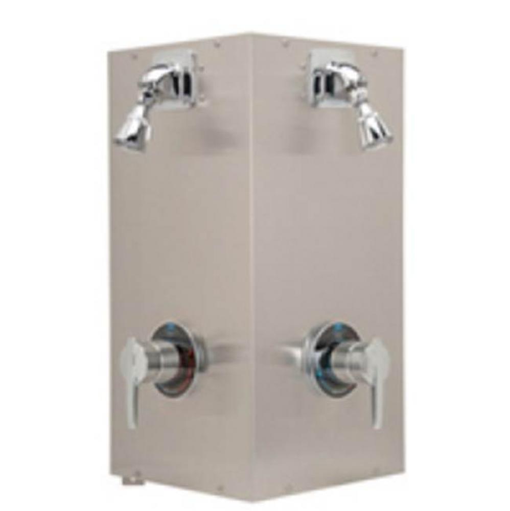 Z7500-W2 Stl Steel Shower    Panel Two Person Unit