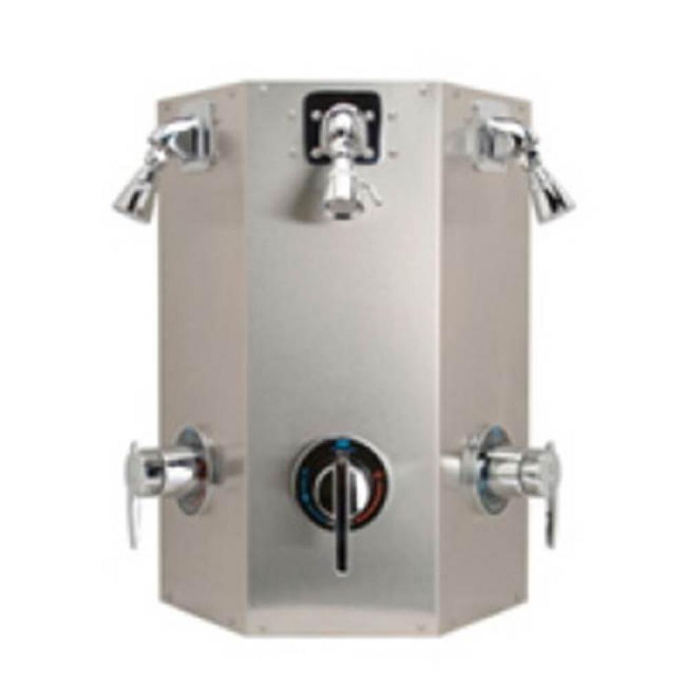 Z7500-W3 Stl Steel Shower    Panel Three Person Unit