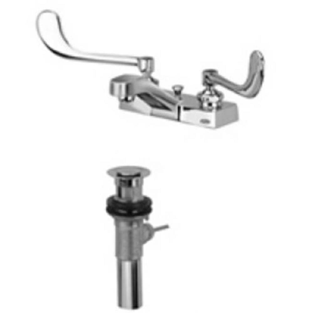 -XL 4''CENTERSET FAUCET W/6''BRASS WRIST BLADE HANDLES LEAD FR