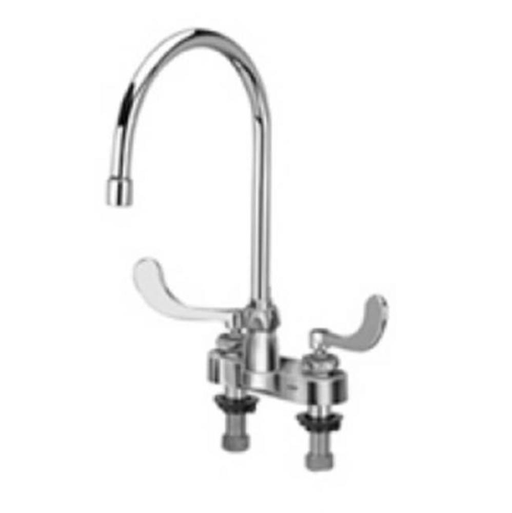 -XL CENTERSET FAUCET W/8''GOOSENECK SPOUT & 4'' WRIST BLADE HD '27F&a