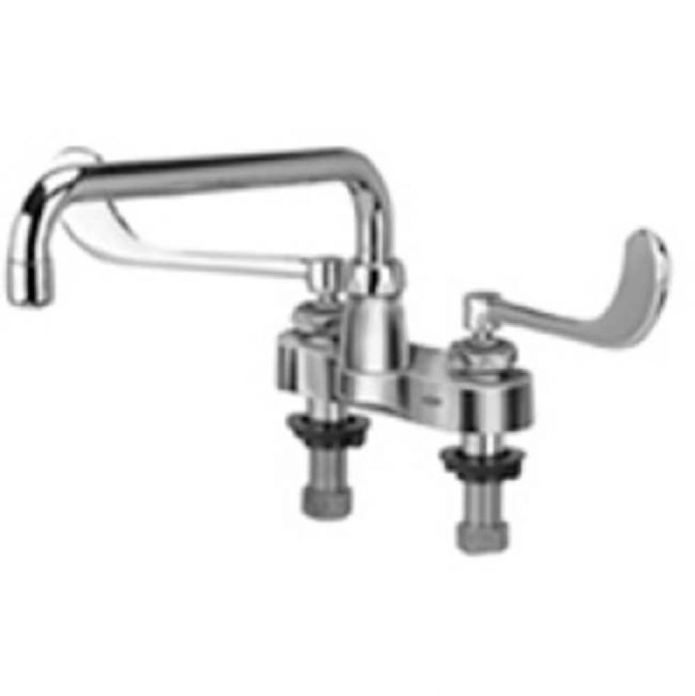 -XL CENTERSET FAUCET W/12'' TUBLAR SPOUT & 6''WRIST BLADE HAND