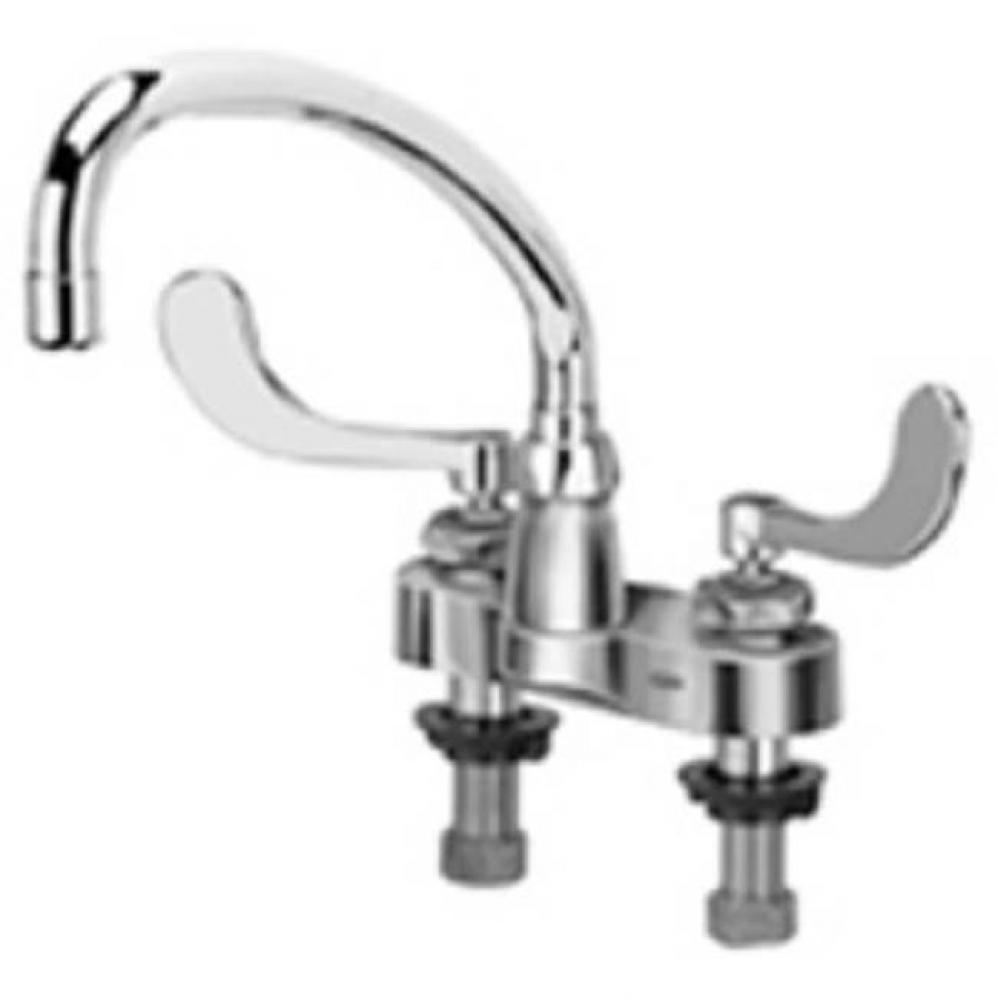 -XLCENTERSET FAUCET W/9-1/2''TUBULAR SPOUT & 4'' WRIST BLADE H '17F&a