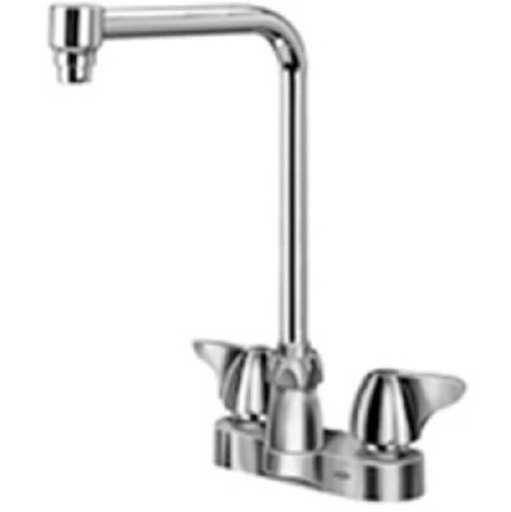 FAUCET (XL), 4'' CTRSET, 8'' BENT RISER SPOUT, -3 HDL