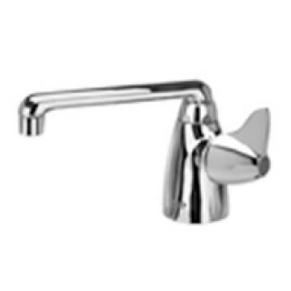 FAUCET (XL), SINGLE LAB, ‘F’ SPOUT W/2'' DOME LEVER HANDLES