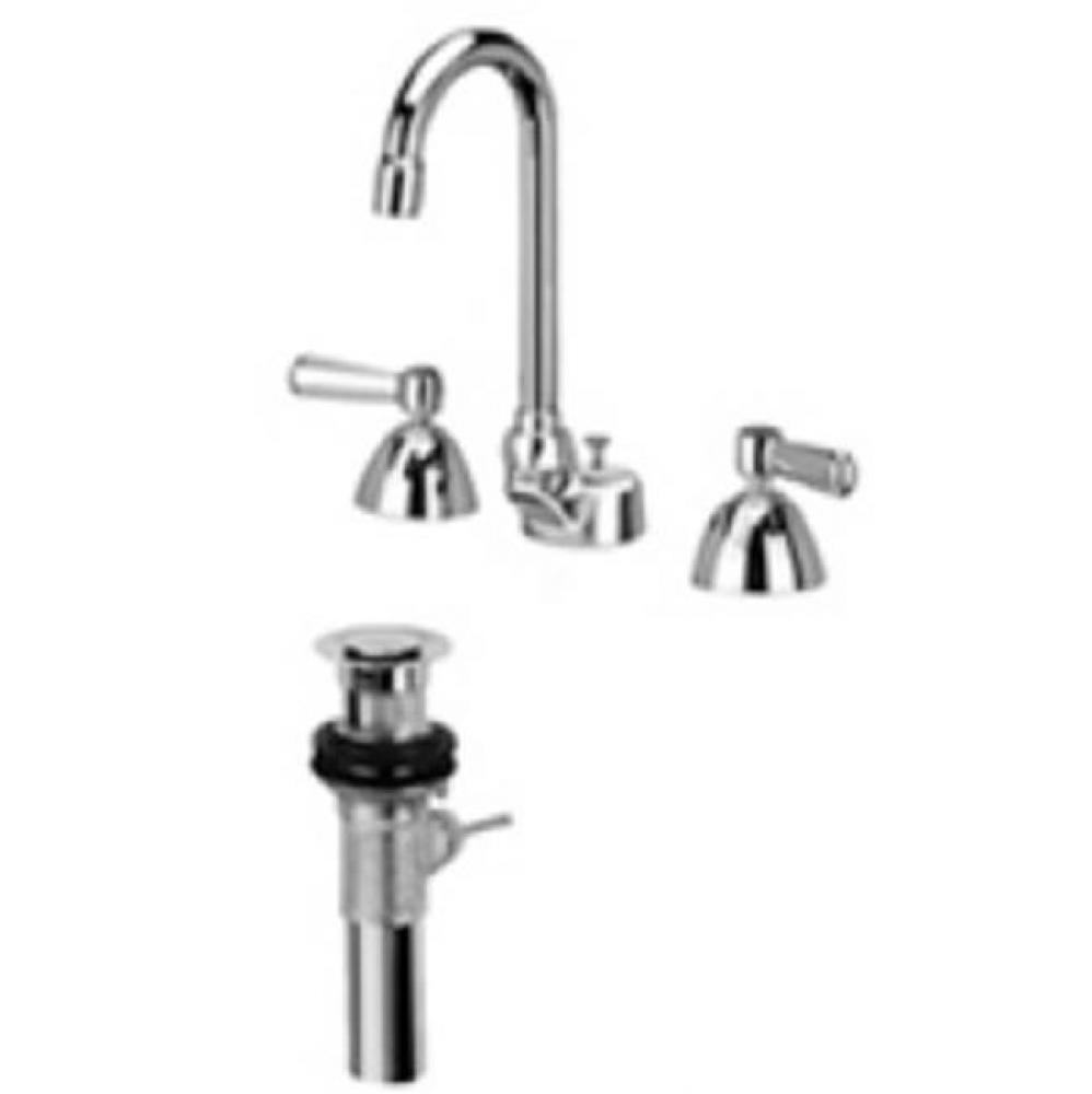 -XL FAUCET, WIDESPREAD FLEX HOSE, 'A', '1' POP UP  LEAD FREE