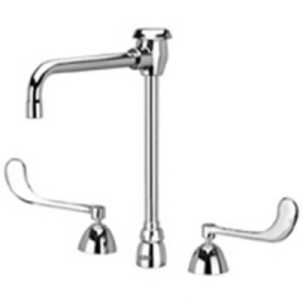 WIDESPREAD FAUCET W/6'' VB SPOUT & 6'' WRIST BLADE HANDLES