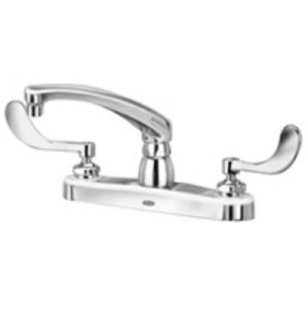 KITCHEN SINK FAUCET W/ 8'' CAST SPOUT, 4'' WRIST BLADE HANDLE ''3F&a