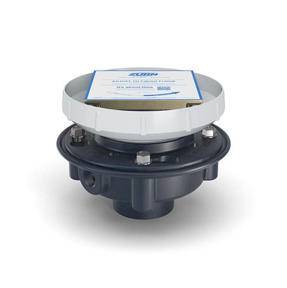 Z415-EZ1 CI Floor Drain w/ 5'' Sq Bronze Heel Proof Strainer P.N. 3156510013