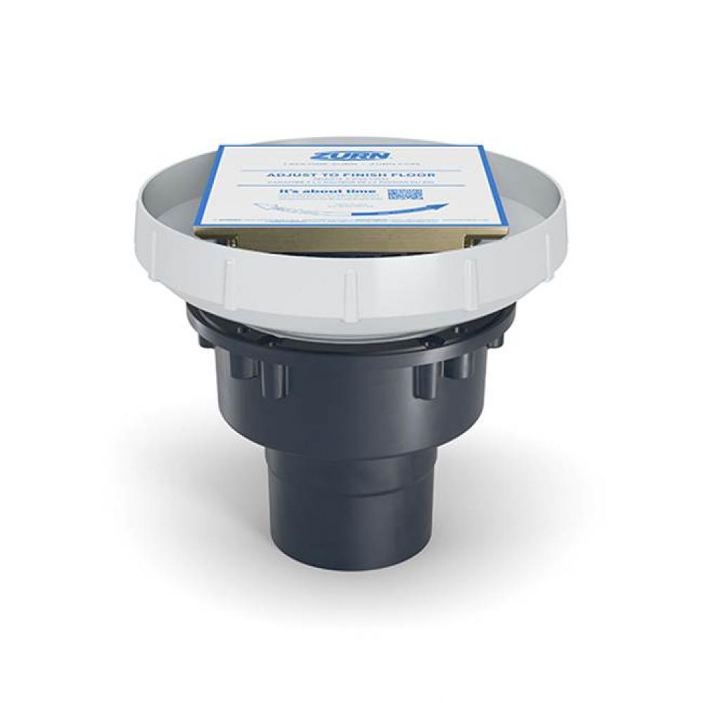 Z1400-EZ1 CI Cleanout w/ 6'' Sq Nck Bron Cover, 4'' No-Hub Outlet P.N. 3164730