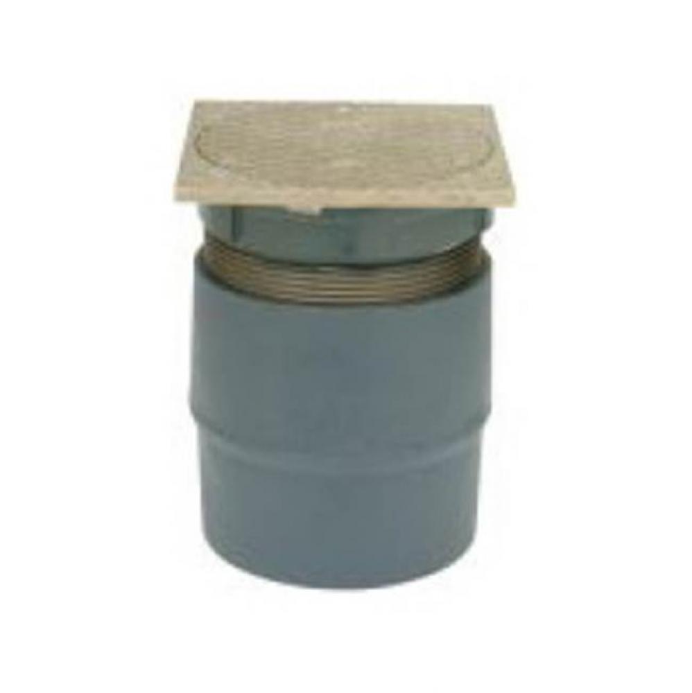 N.I. Adj Level-Trol Floor Cleanout w/ 4'' NH Outlet