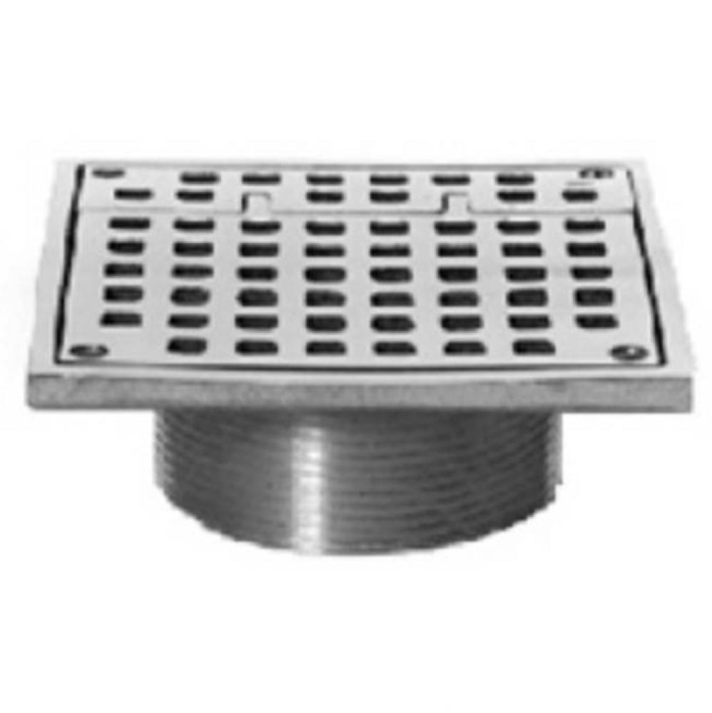Z400SH 6'' Sq 304 SS Adj Hinged Strainer-100Per cent USA P.N. 074545515-USA