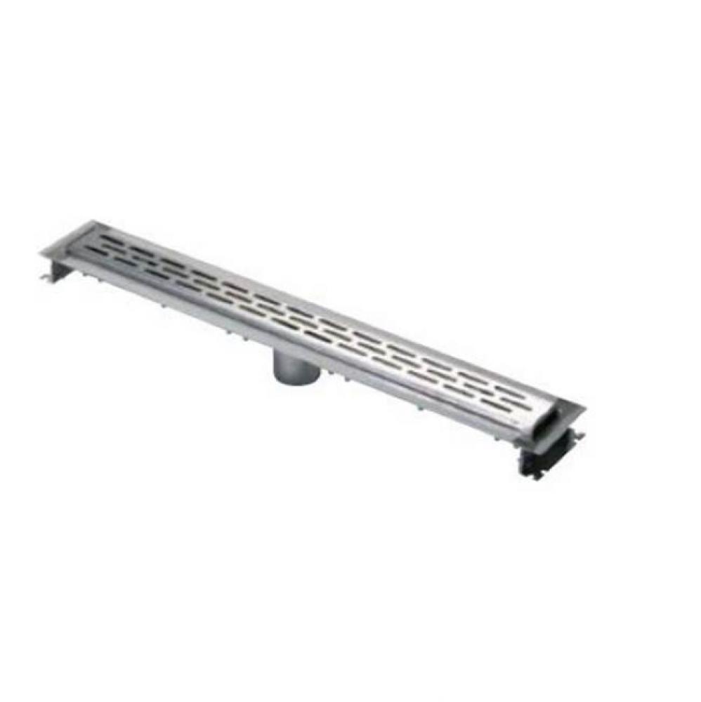 ZR880-32-3-BW-SO ORB 304SS Shower Drain w/ Basket Weave Grate - w/(3) SO''s