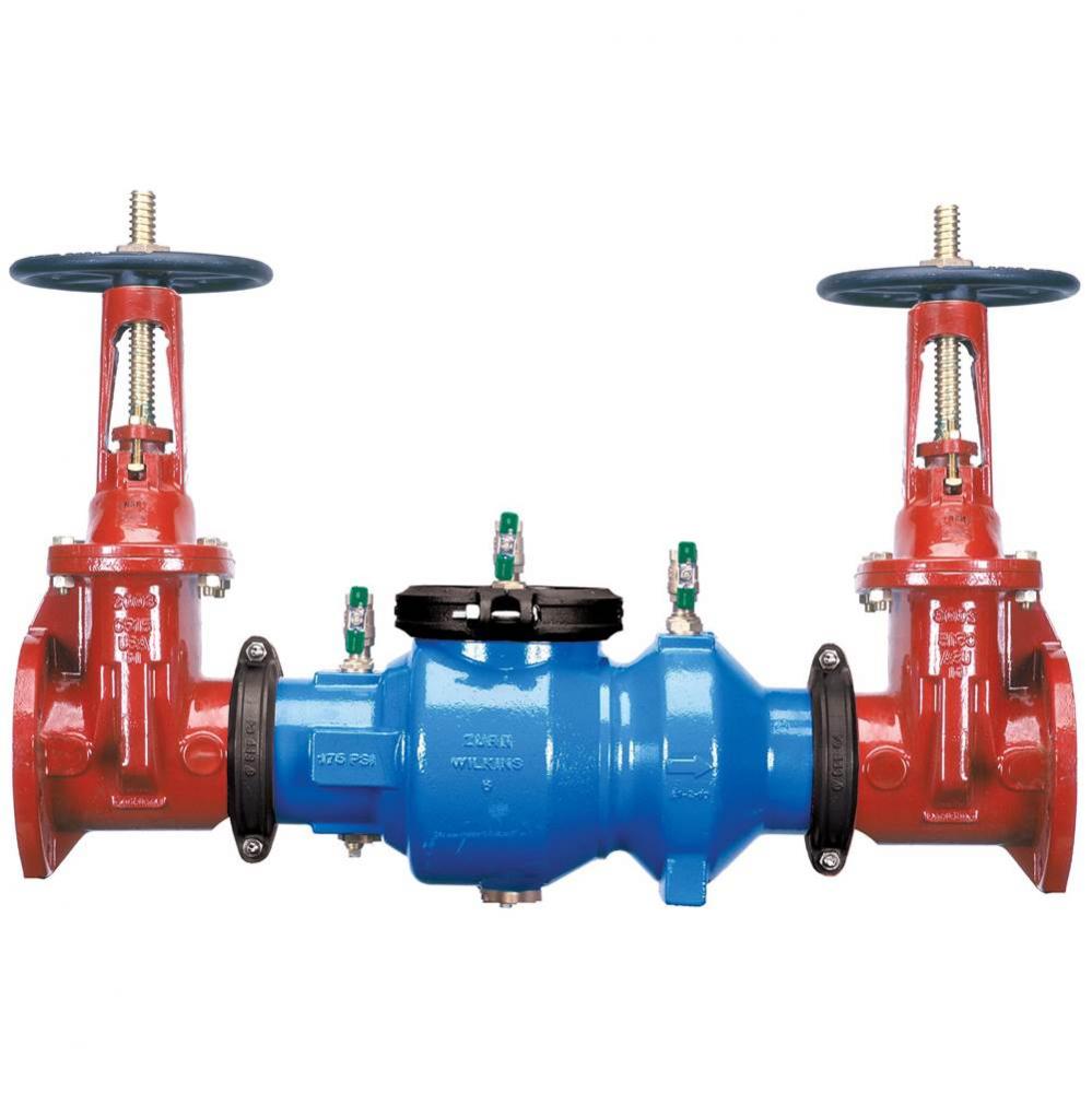 Double Check Valve, Lead-Free, 4'' Grooved Body, Flanged OSY x Flanged OSY