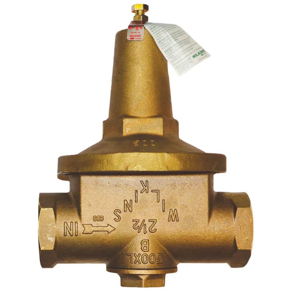 Pressure Reducing Valve, Lead-Free, FNPT Union x FNPT, Hi Pressure 75-125 psi, Field Set